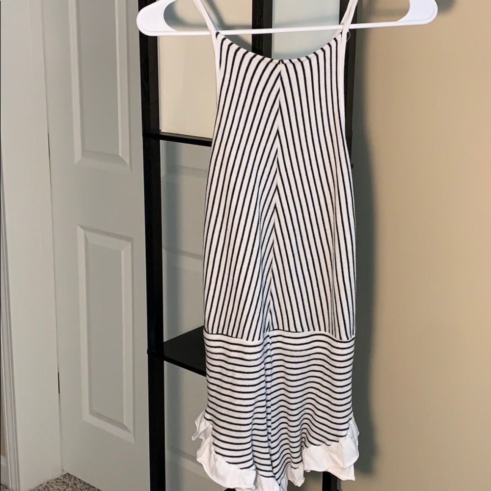Black and white stripped romper!